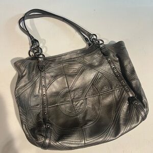 Coach Metallic Black Shoulder Bag